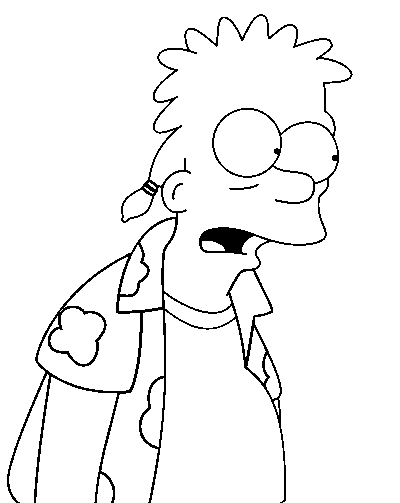 coloriage bart simpson adulte